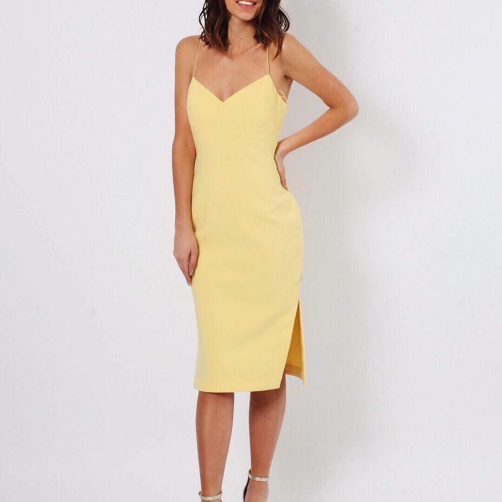 LIKELY Caprio Dress in SNAPDRAGON (Yellow)